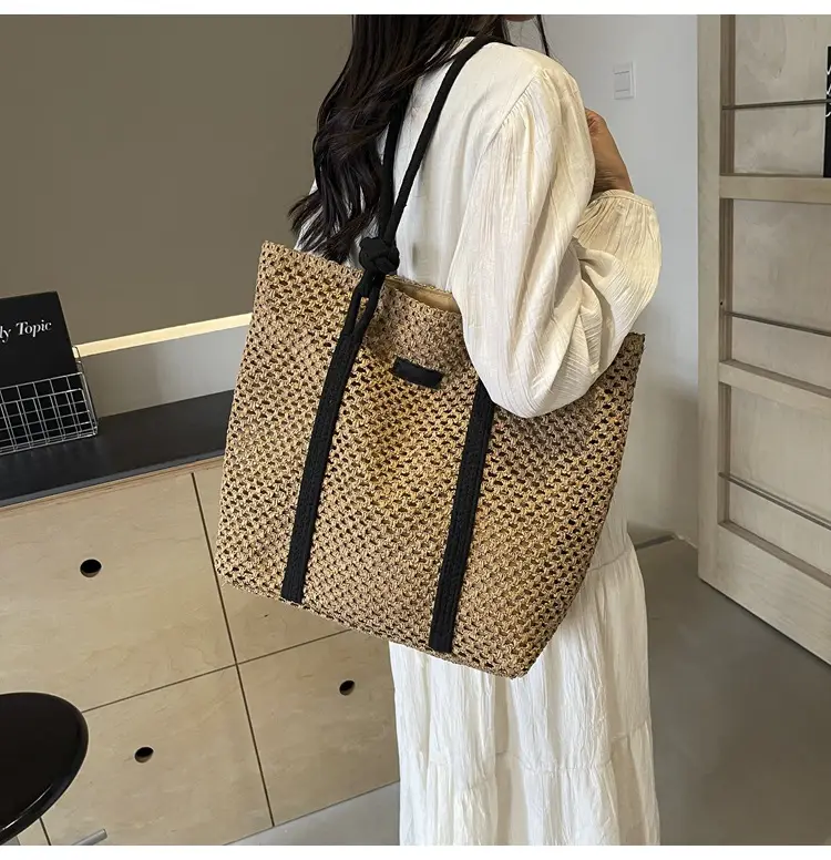 Women Straw Large Shoulder Bag 2024 Spring Summer — feature 19
