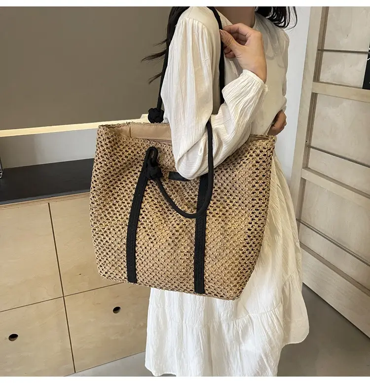 Women Straw Large Shoulder Bag 2024 Spring Summer — feature 21