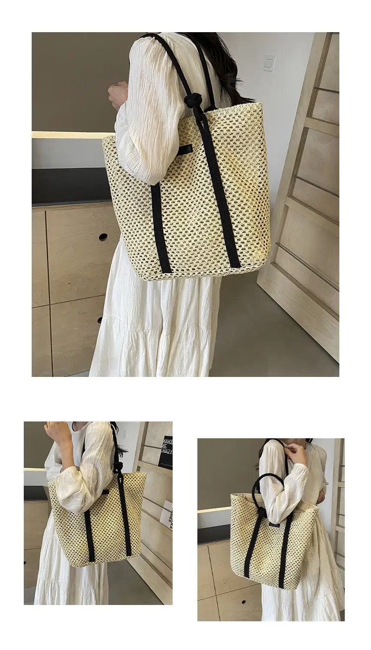 Women Straw Large Shoulder Bag 2024 Spring Summer — feature 22