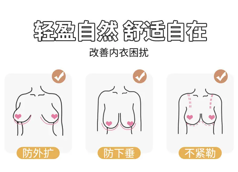 New Style Middle-aged and Elderly Underwear with Front Buckle Push-up Anti-sagging Side-closing plus size Thin Bra without Steel Rings — feature 3