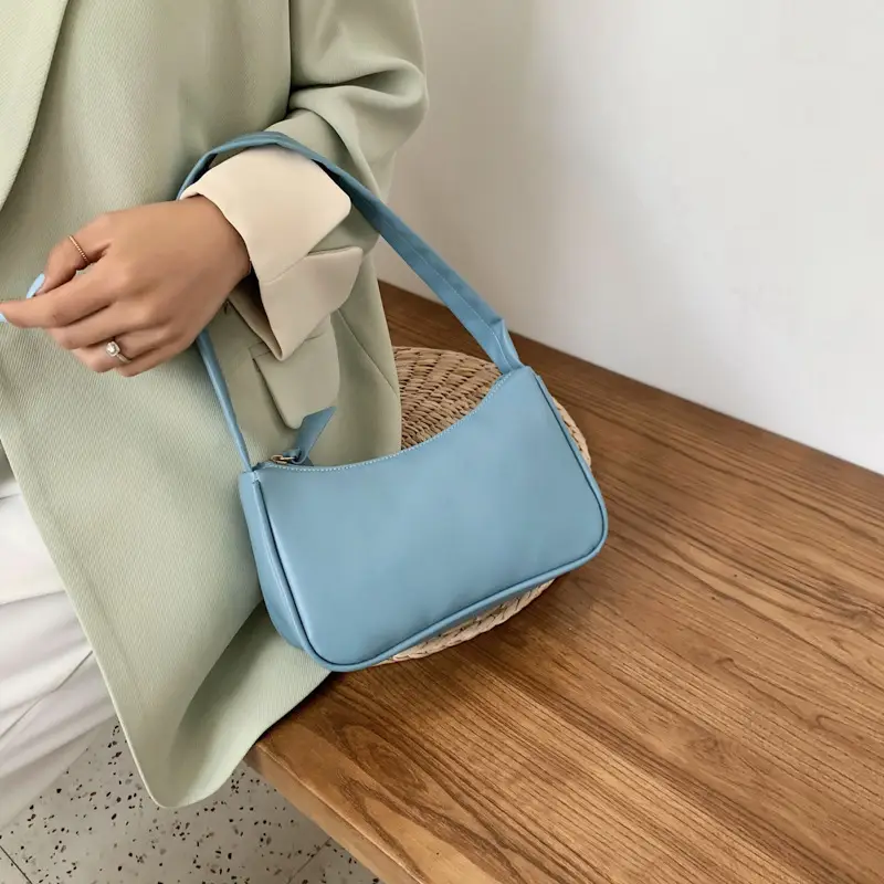 Light Blue Women's Shoulder Bag for Everyday Use - Image 10