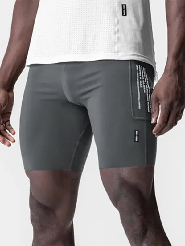 Men's Black Quick-Drying Sports Shorts - Image 5