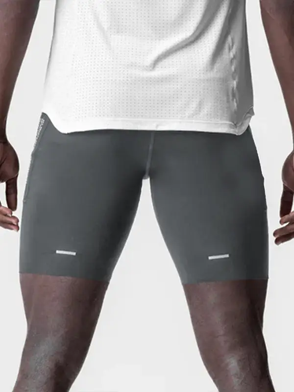 Men's Black Quick-Drying Sports Shorts - Image 7