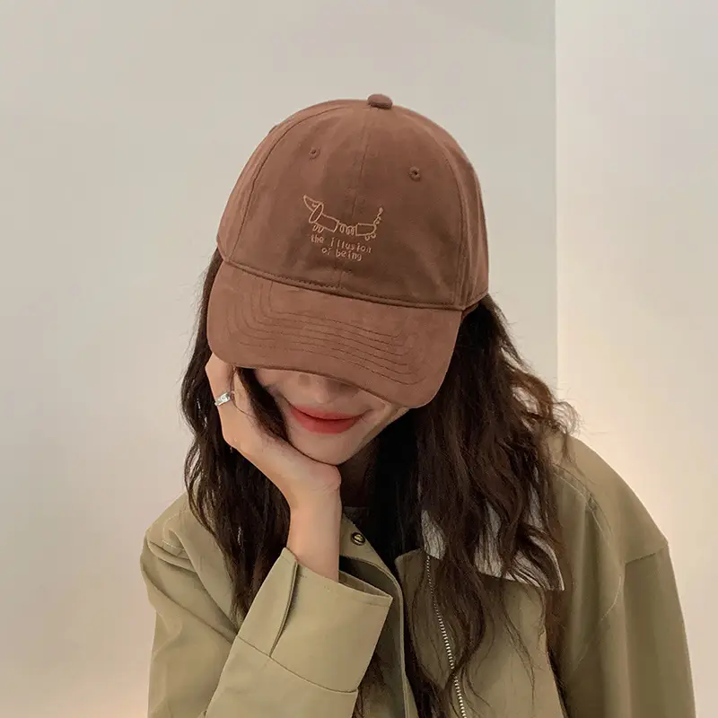 Black Pure Cotton Peak Cap for Girls & Dogs - Image 5