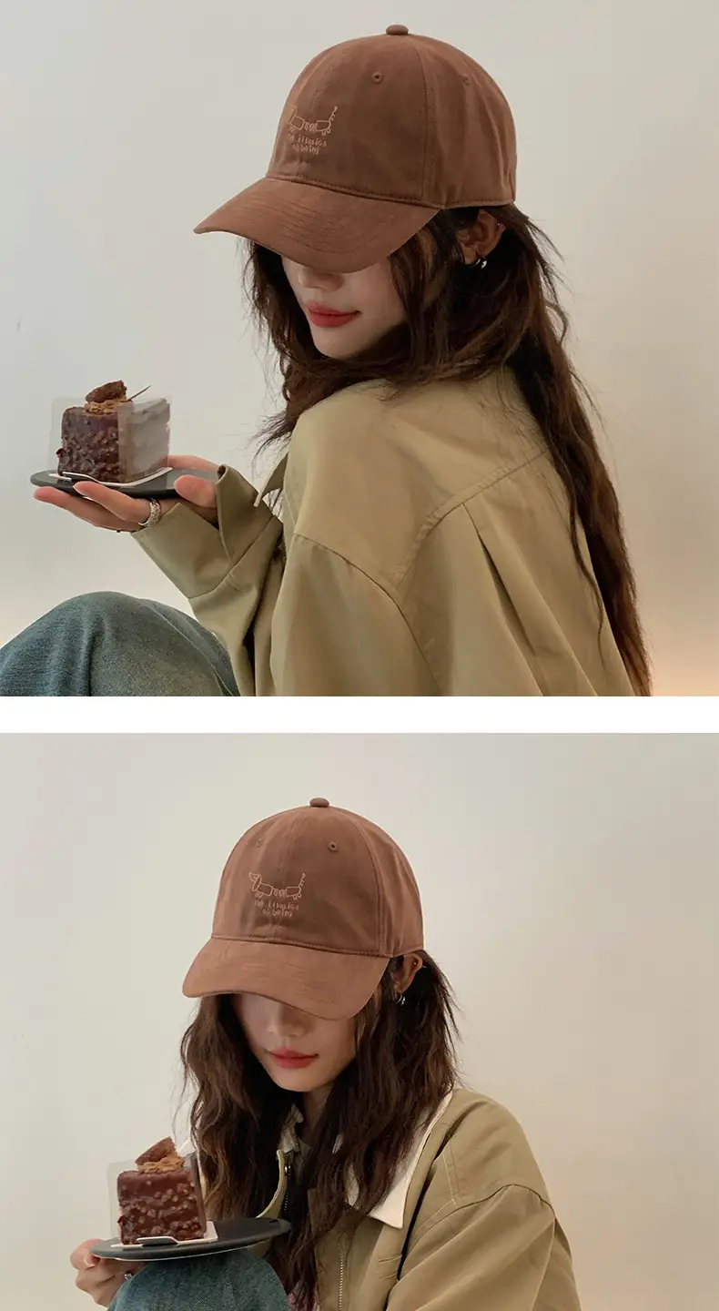 Black Pure Cotton Peak Cap for Girls & Dogs — feature 10