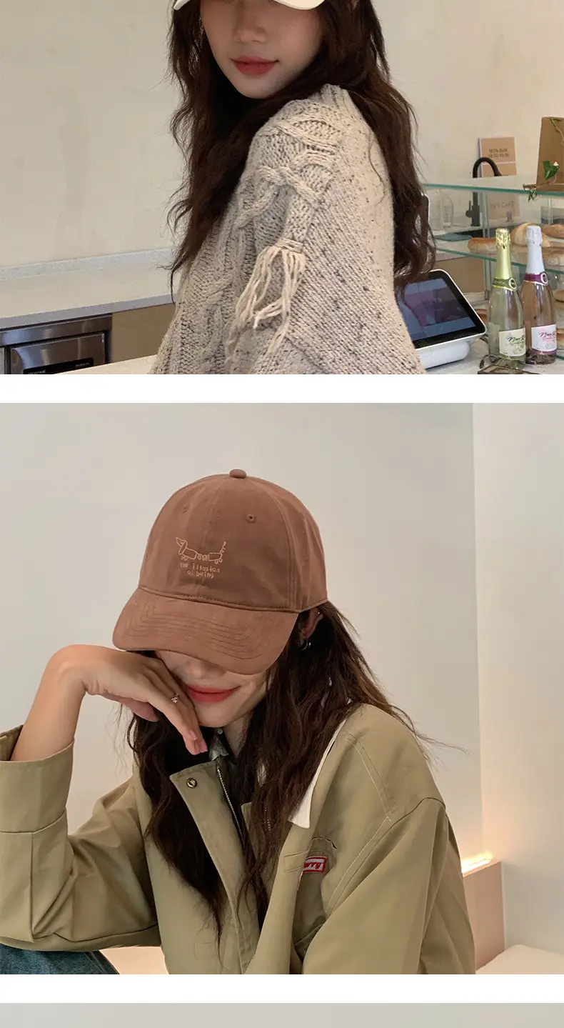 Black Pure Cotton Peak Cap for Girls & Dogs — feature 9