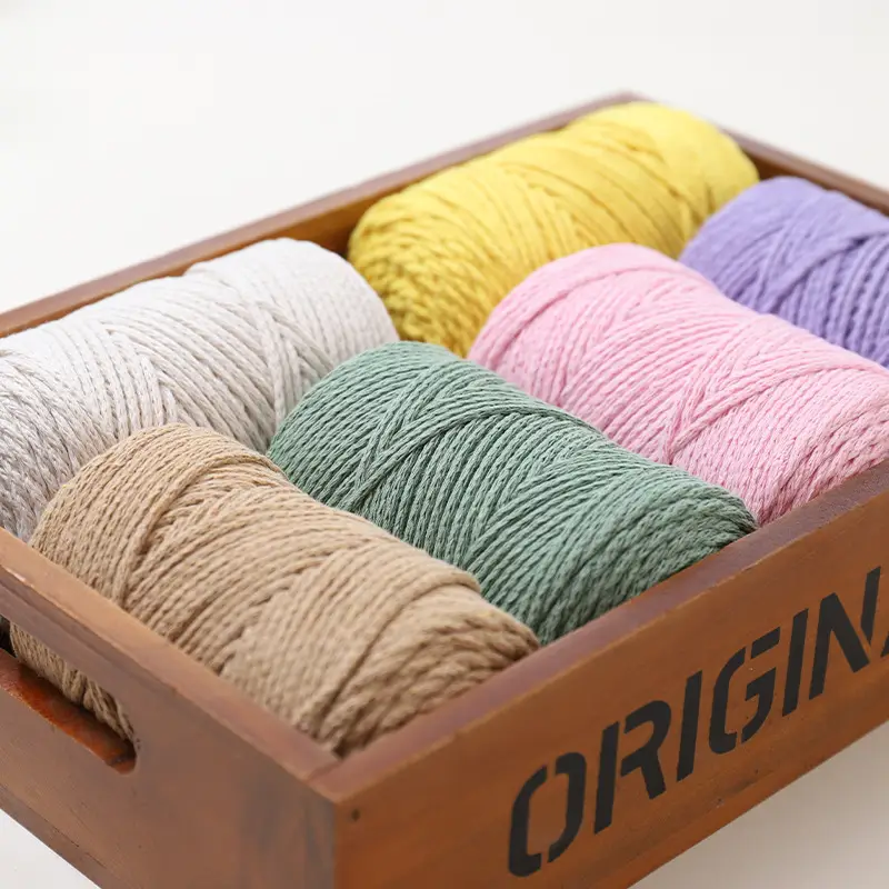 Hollow cotton thread 120g 2mm hollow yarn hook bag crochet wool diy handmade yarn factory outlet