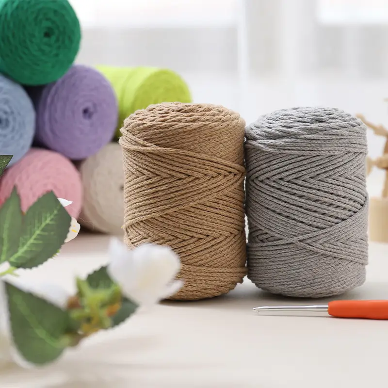 Hollow cotton thread 120g 2mm hollow yarn hook bag crochet wool diy handmade yarn factory outlet