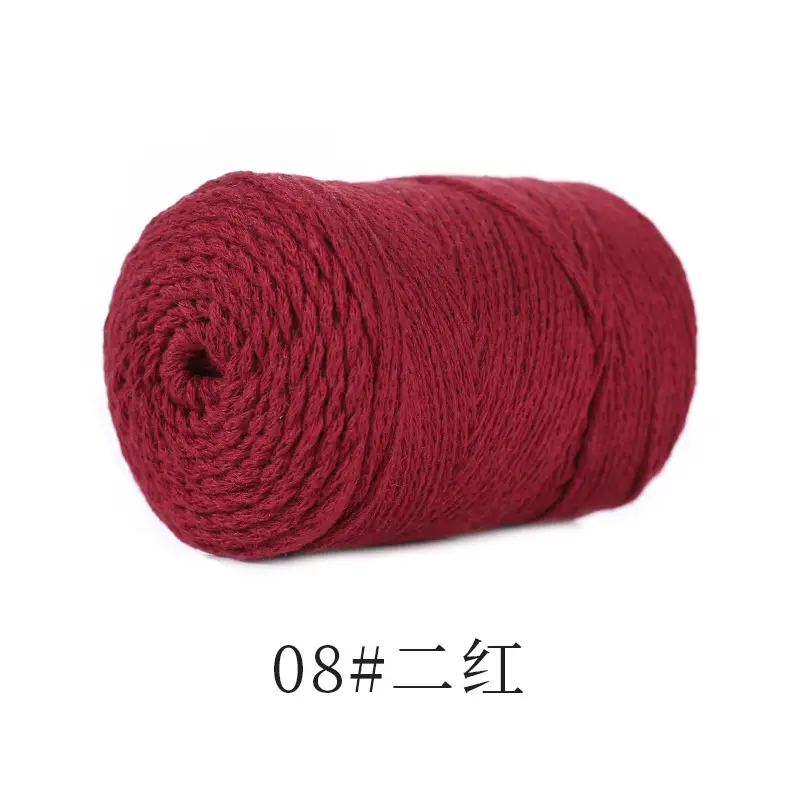 Hollow cotton thread 120g 2mm hollow yarn hook bag crochet wool diy handmade yarn factory outlet