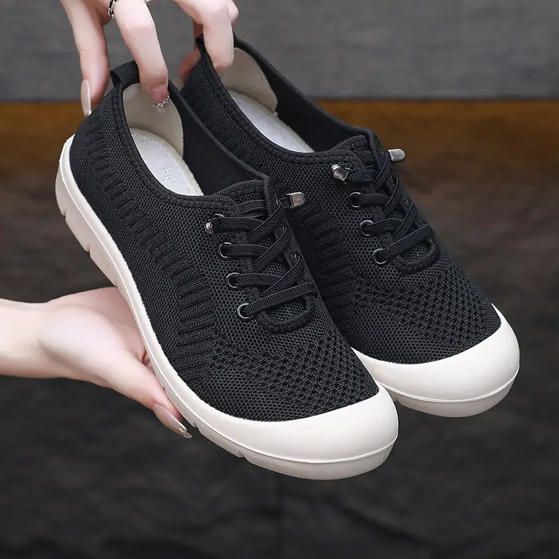 2025 Old Beijing Breathable Soft Sole Lightweight Women's Shoes Plaid Slip-On Lazy Shoes Non-Slip Walking Mom Cloth Shoes - Image 6