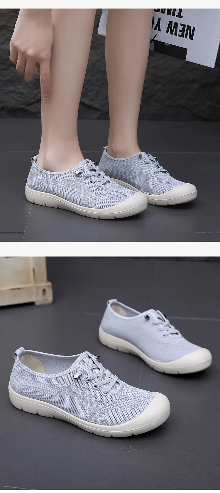 2025 Old Beijing Breathable Soft Sole Lightweight Women's Shoes Plaid Slip-On Lazy Shoes Non-Slip Walking Mom Cloth Shoes — feature 15