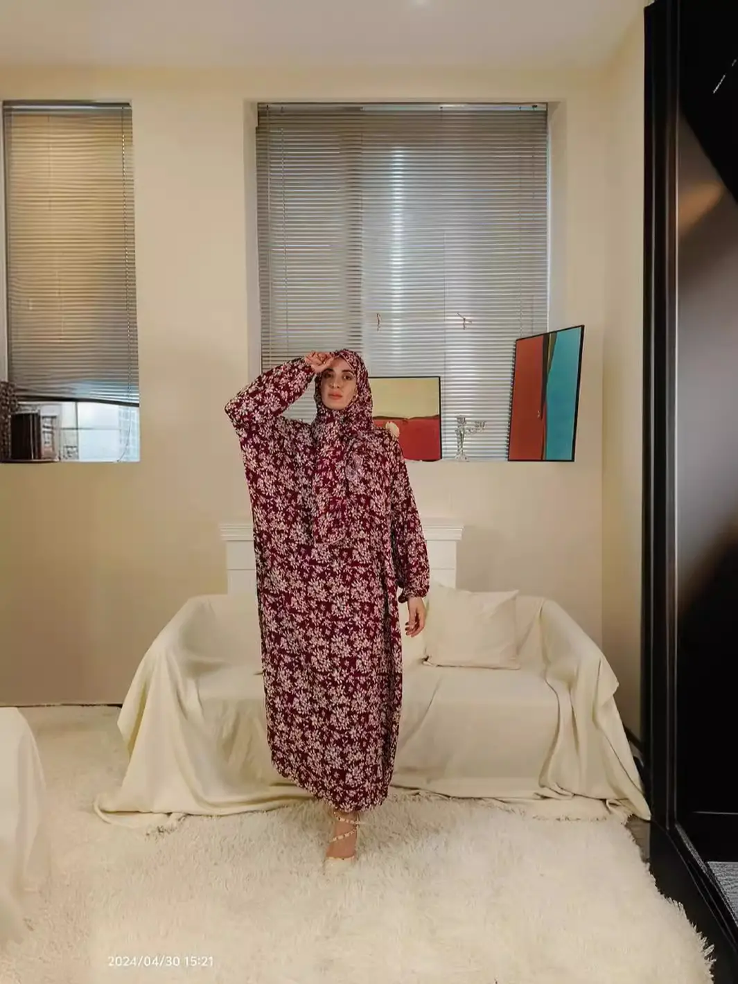Women's Traditional Scarf Clothing, Comfortable and Breathable African Print Robe