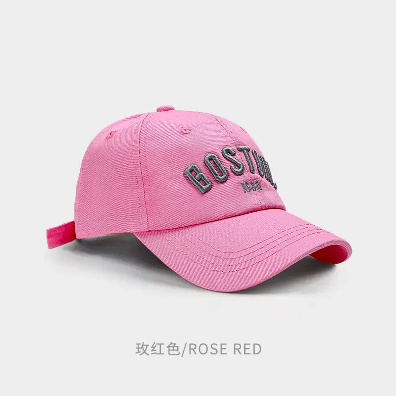 Pink Embroidered Baseball Cap for Boys Girls