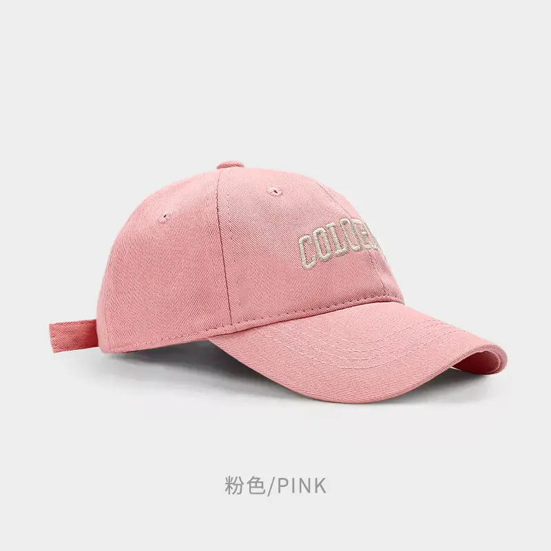 Pink Embroidered Baseball Cap for Boys Girls