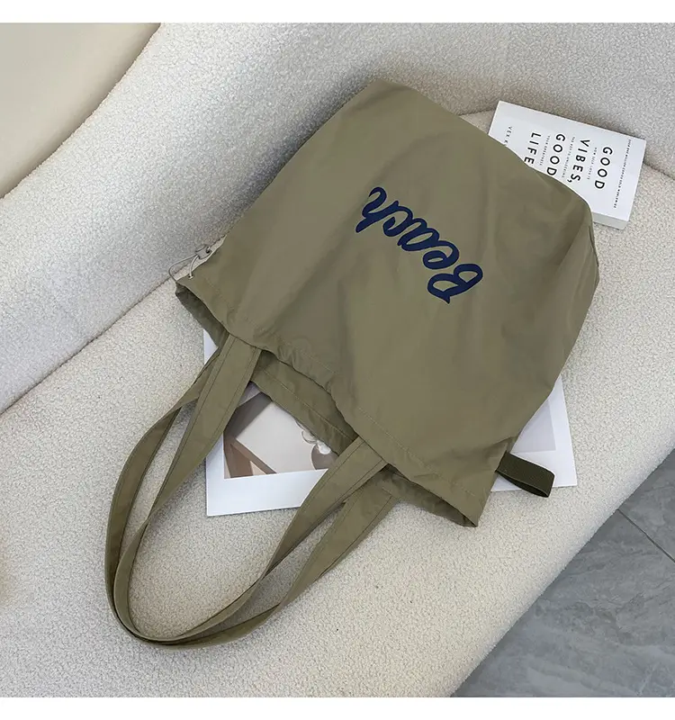 Korean Style Lazy Canvas Shoulder Bag Women — feature 34