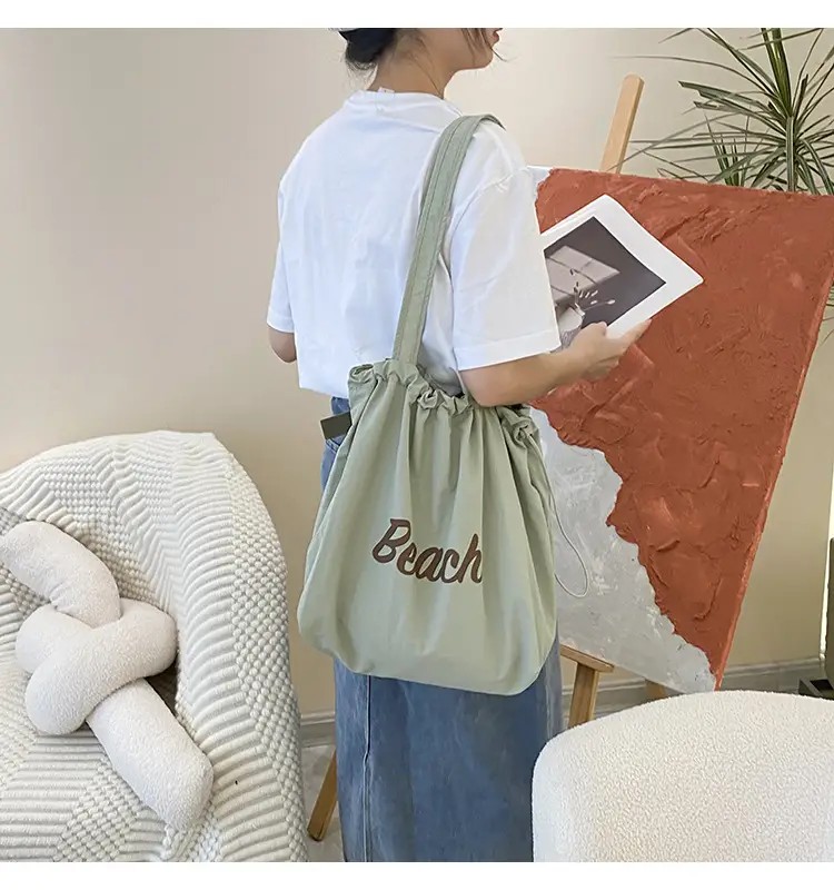 Korean Style Lazy Canvas Shoulder Bag Women — feature 39