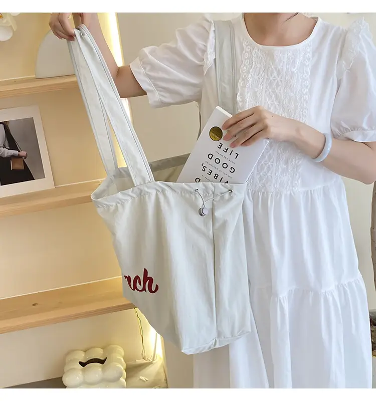 Korean Style Lazy Canvas Shoulder Bag Women — feature 4