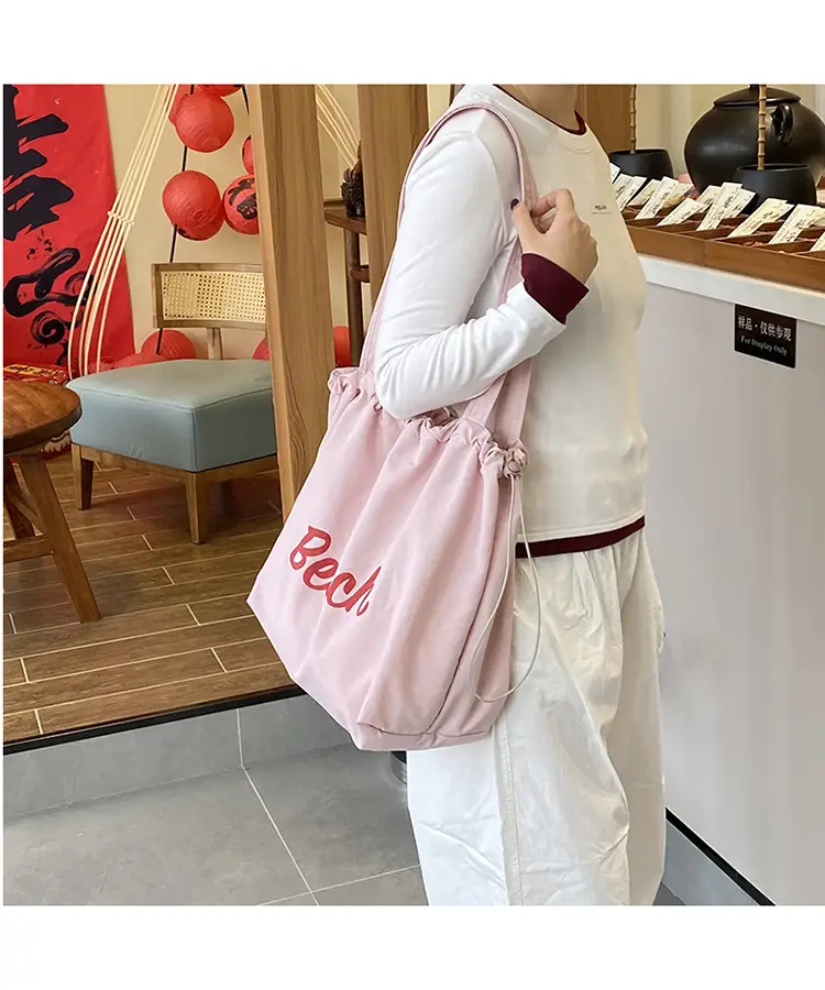 Korean Style Lazy Canvas Shoulder Bag Women — feature 43