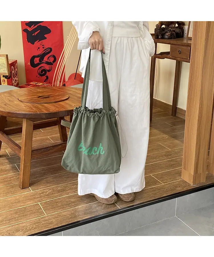 Korean Style Lazy Canvas Shoulder Bag Women — feature 49
