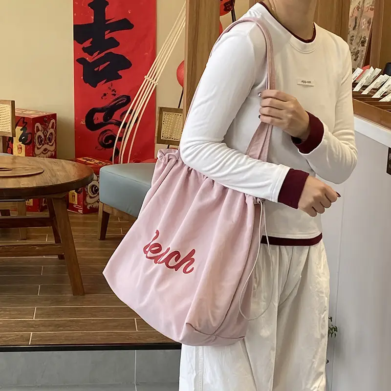 Korean Style Lazy Canvas Shoulder Bag Women - Image 6