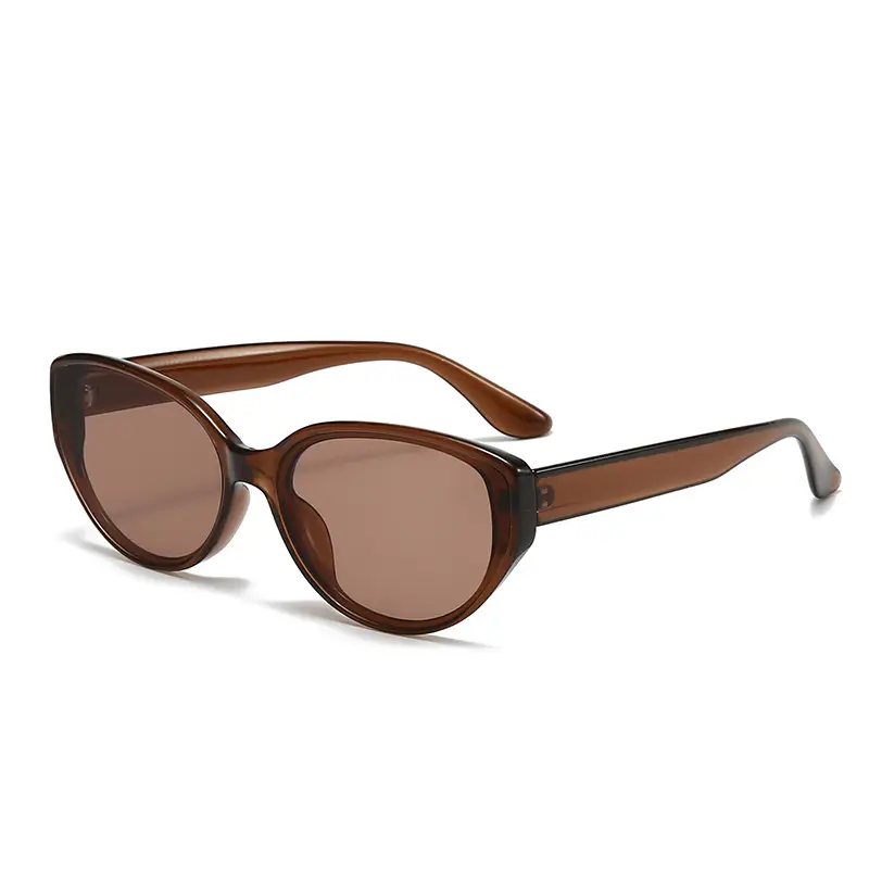 Retro Cat-Eye Sunglasses for Women Brown Anti-UV