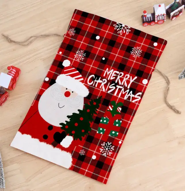 Christmas Candy Bag "Make a Wish" Red Star Design