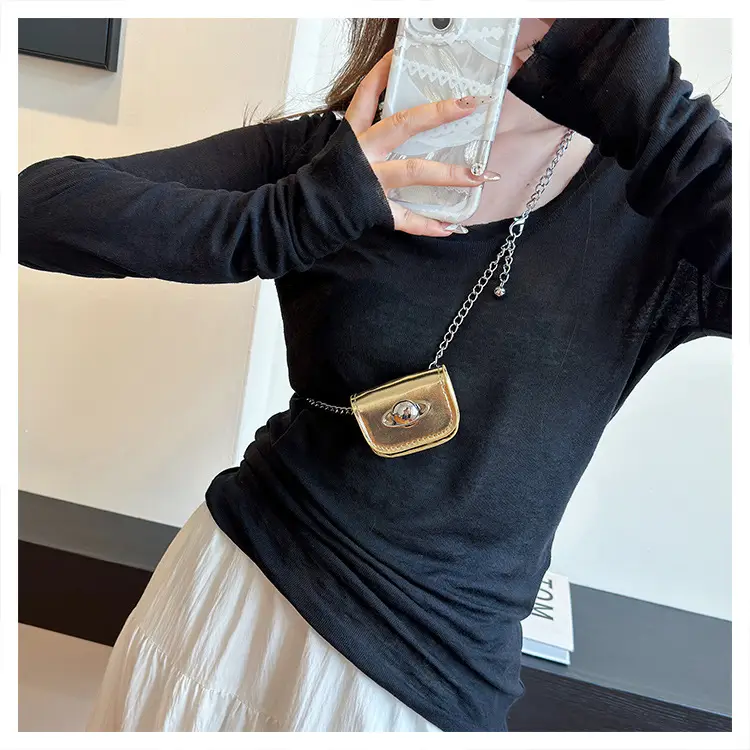 Retro Mini Crossbody Bag Black 2024 Summer — feature 11