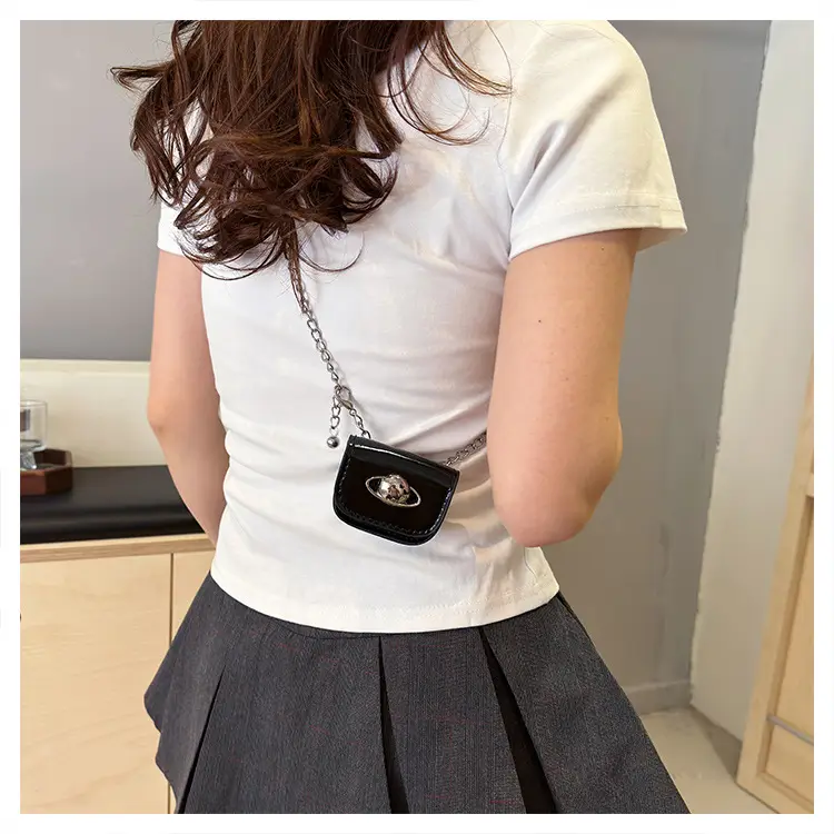 Retro Mini Crossbody Bag Black 2024 Summer — feature 14