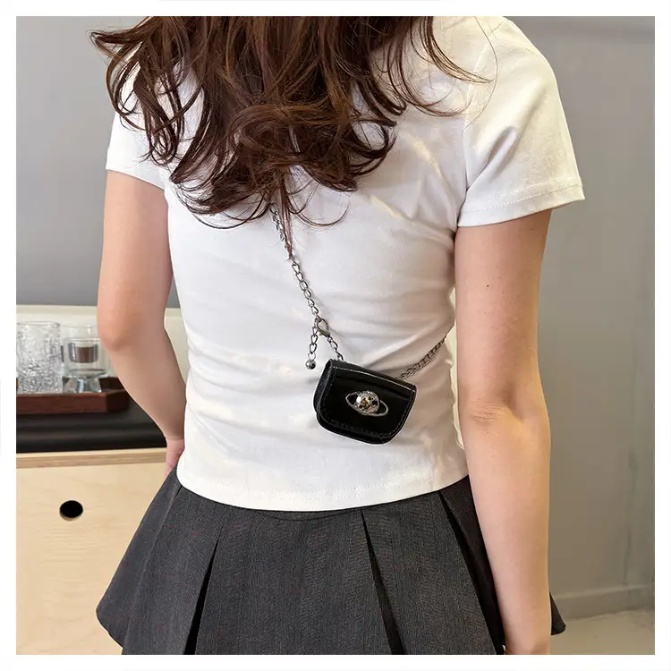Retro Mini Crossbody Bag Black 2024 Summer — feature 15
