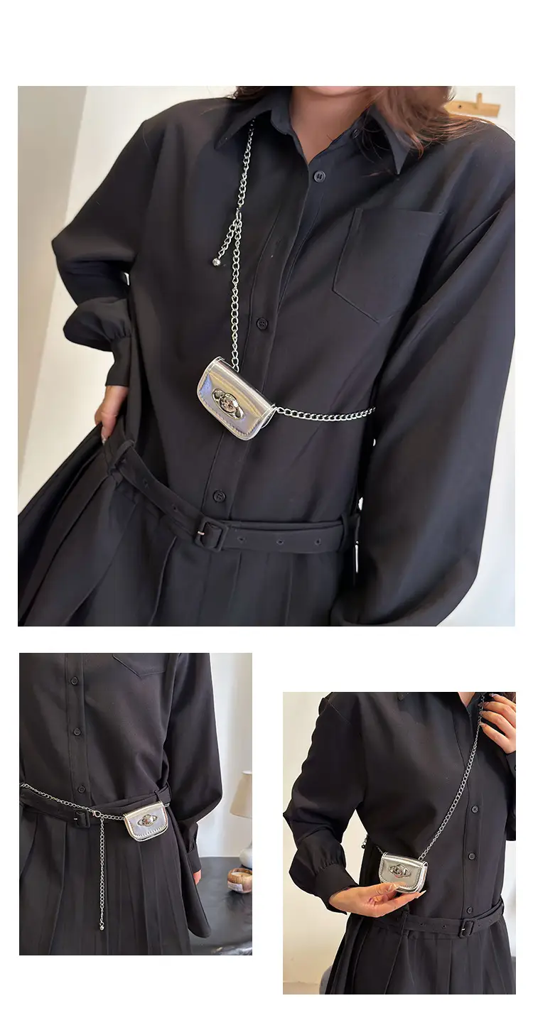 Retro Mini Crossbody Bag Black 2024 Summer — feature 21