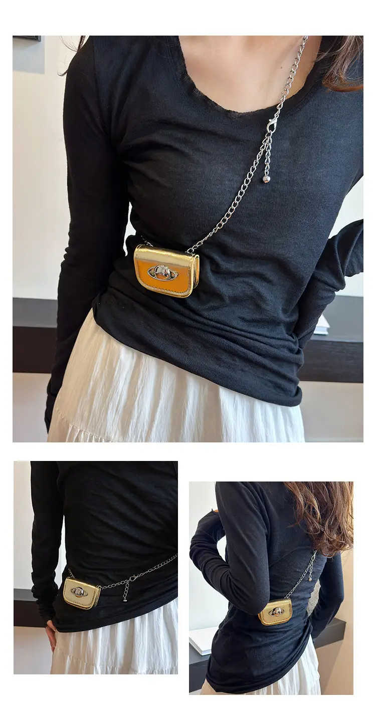 Retro Mini Crossbody Bag Black 2024 Summer — feature 23