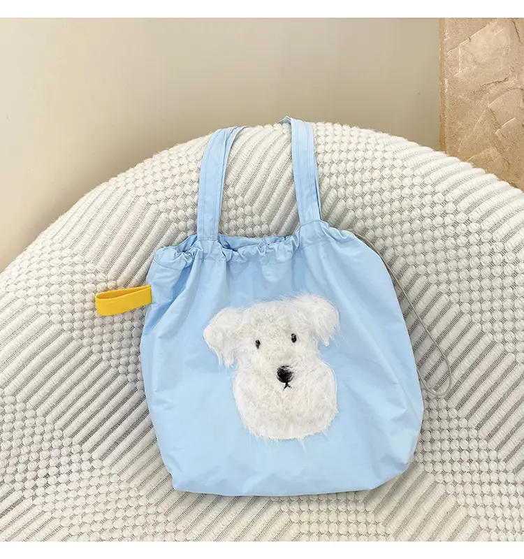 Cute Embroidered Women's Shoulder Bag Orange Large Capacity — feature 19
