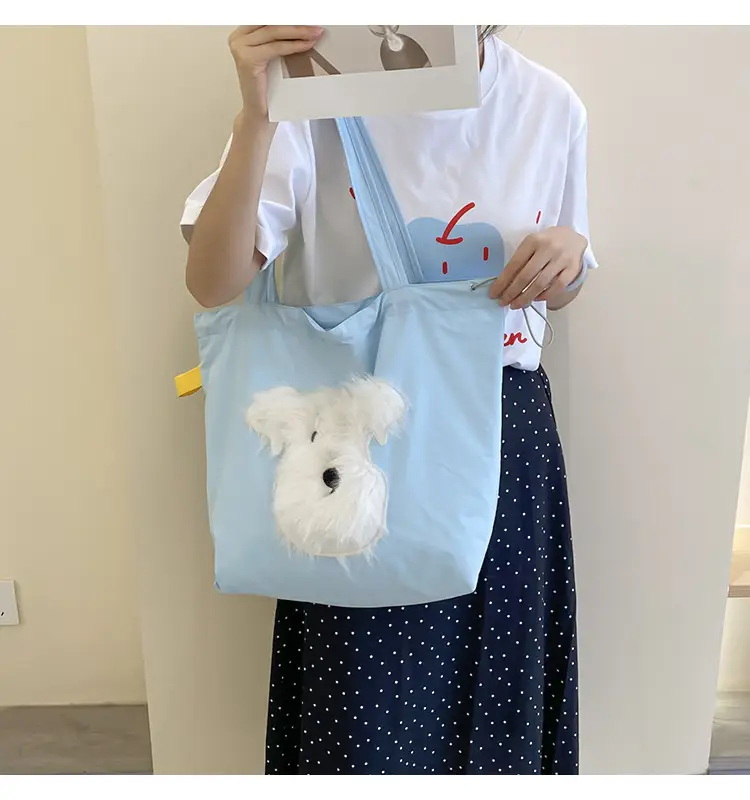 Cute Embroidered Women's Shoulder Bag Orange Large Capacity — feature 21