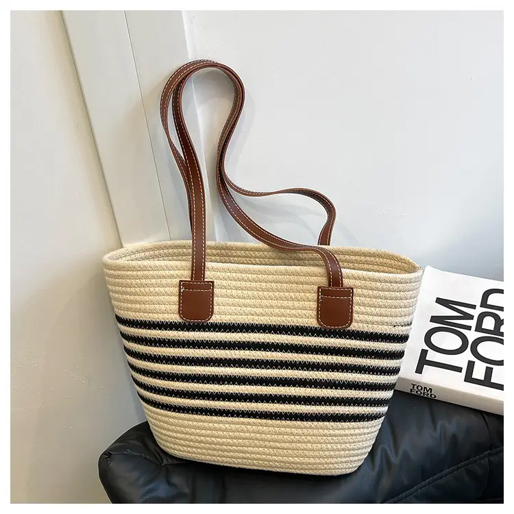 Straw Beach Bag Large Capacity Wind Resistant — feature 20