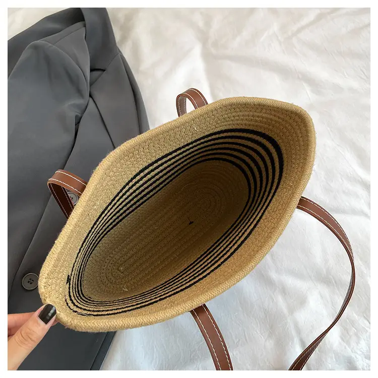 Straw Beach Bag Large Capacity Wind Resistant — feature 8