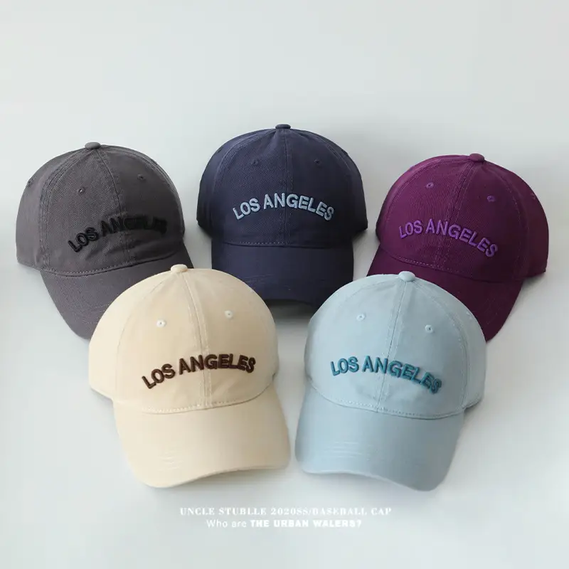 Purple Los Angeles Embroidered Baseball Cap - Image 9