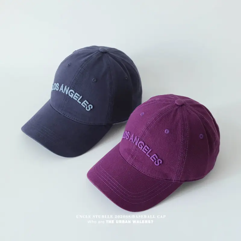 Purple Los Angeles Embroidered Baseball Cap — feature 13