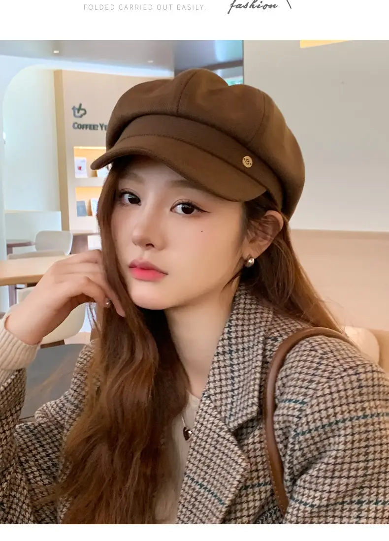 Japanese Vintage Clouds Cap for Girls Autumn Winter — feature 10