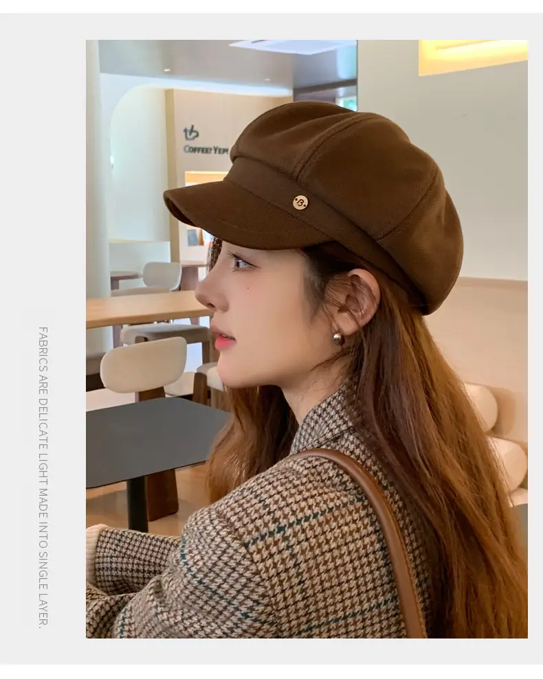 Japanese Vintage Clouds Cap for Girls Autumn Winter — feature 11