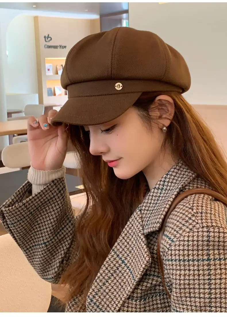 Japanese Vintage Clouds Cap for Girls Autumn Winter — feature 4