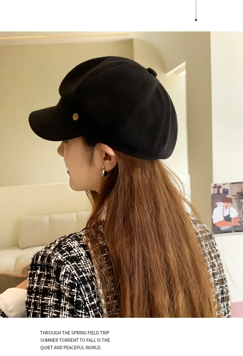 Japanese Vintage Clouds Cap for Girls Autumn Winter — feature 8
