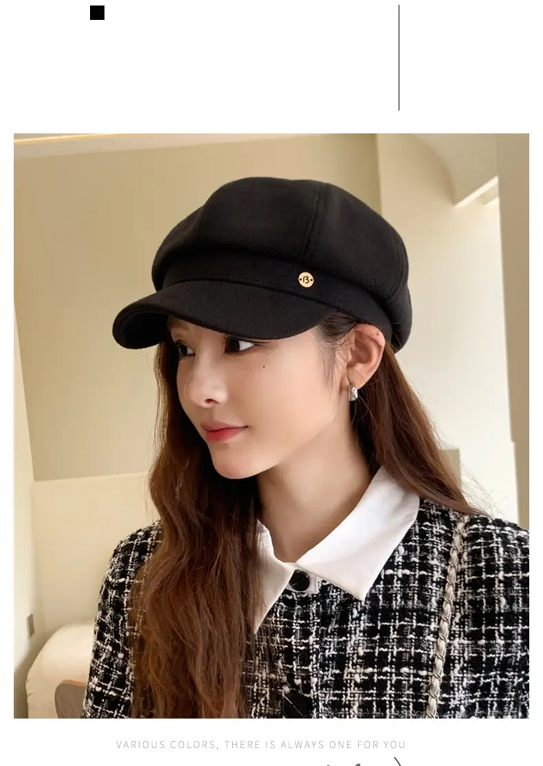 Japanese Vintage Clouds Cap for Girls Autumn Winter — feature 9