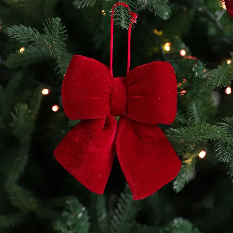 Red Flannelette Bow for Weddings & Christmas Decor - Image 15