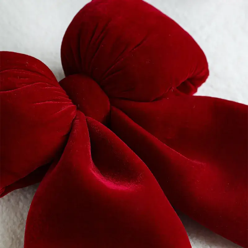 Red Flannelette Bow for Weddings & Christmas Decor - Image 16