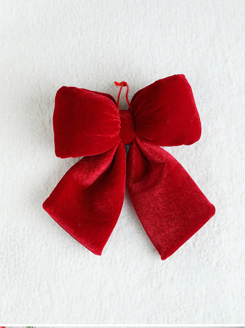 Red Flannelette Bow for Weddings & Christmas Decor — feature 10