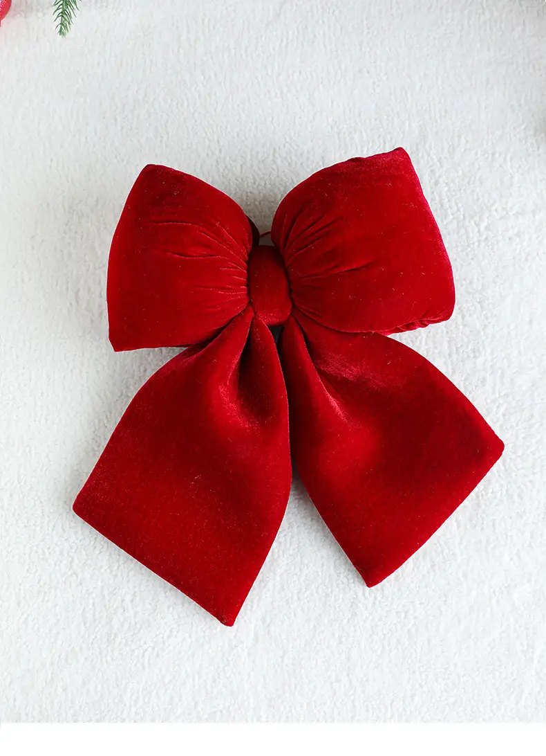 Red Flannelette Bow for Weddings & Christmas Decor — feature 11