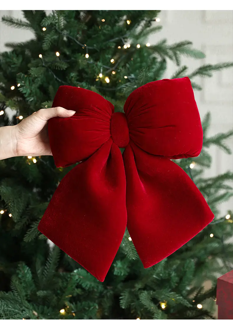 Red Flannelette Bow for Weddings & Christmas Decor — feature 3