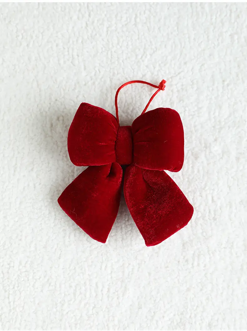 Red Flannelette Bow for Weddings & Christmas Decor — feature 5