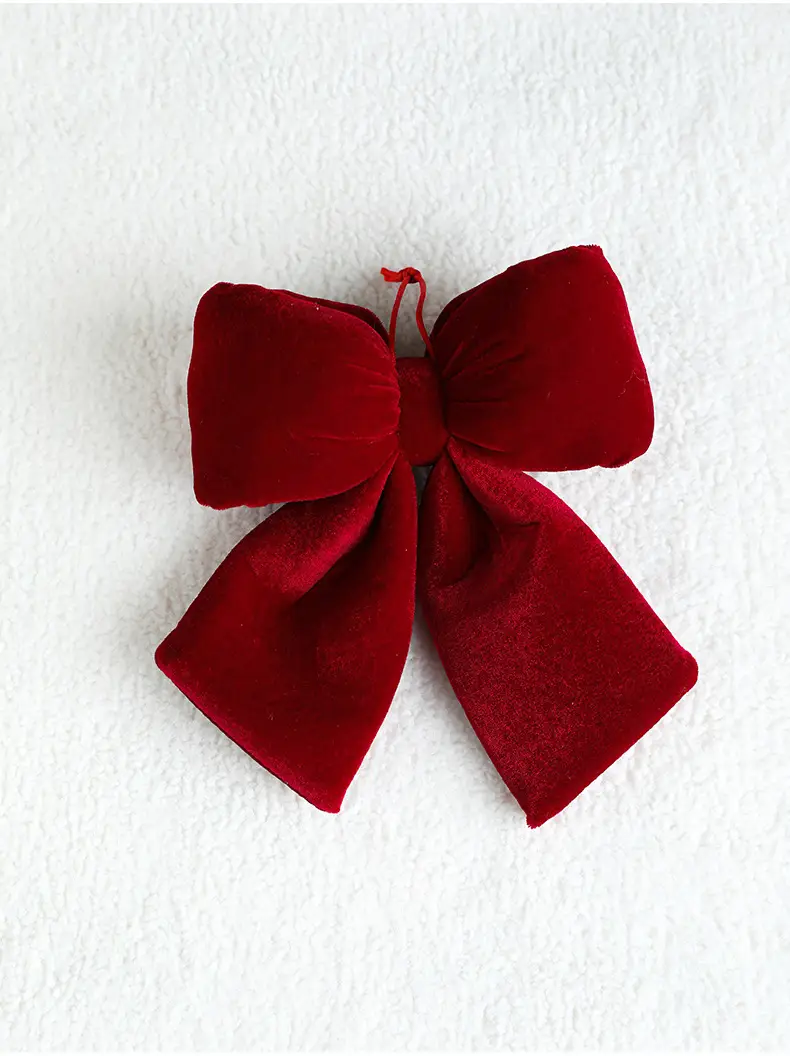 Red Flannelette Bow for Weddings & Christmas Decor — feature 6