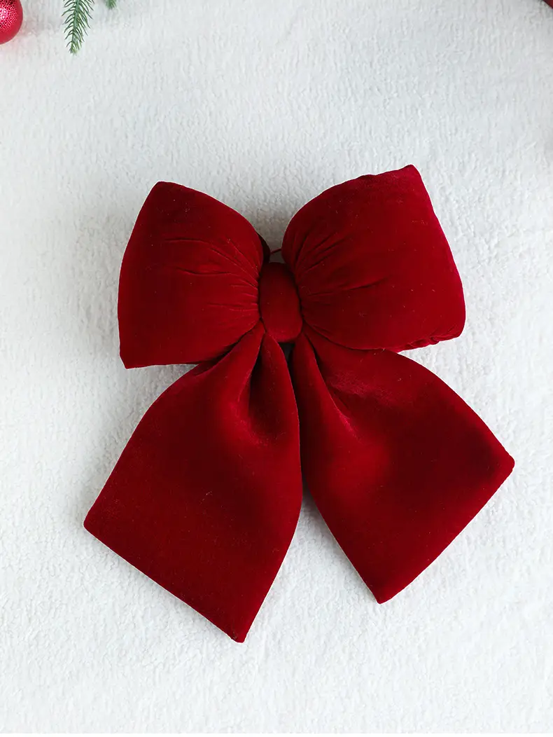 Red Flannelette Bow for Weddings & Christmas Decor — feature 7